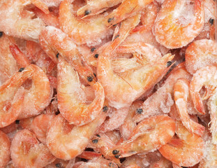 of fresh prawns