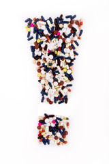 exclamation mark from pills