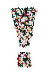 exclamation mark from pills