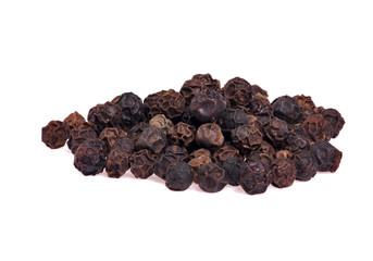 black pepper heap isolated on white