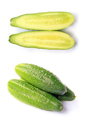 cucumber on white background