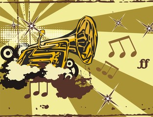 Grunge Music Instrument Background