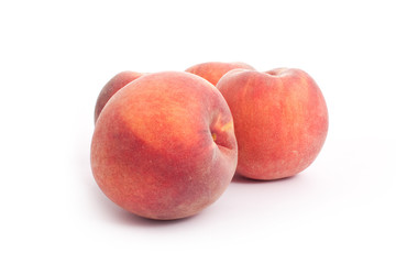 peaches isolated on white