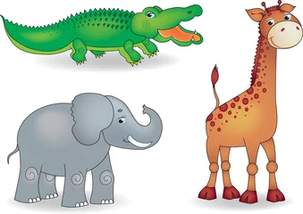 Crédence de cuisine en verre imprimé Zoo un ensemble d& 39 illustrations d& 39 animaux
