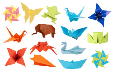 Naklejka premium Kolekcja origami