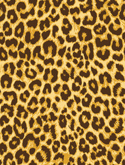 leopard fur seamless vector pattern