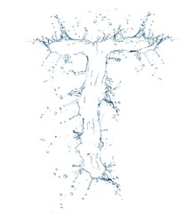 Fototapeta premium Letter of water alphabet