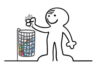 figur abfallentsorgung korrekt