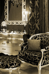 mirror and burning candles