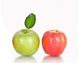 apples isolated on white background