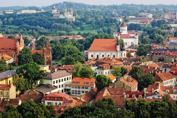 Fototapeta premium View of Vilnius old town, Lithuania
