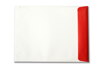 white,red Envelope document on white background