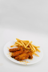 Hot Wings and Fries