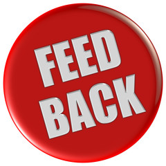 Button rot rund FEED BACK