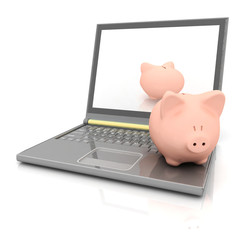 Piggy bank laptop