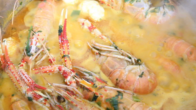 cooking langoustines stew