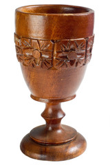 Antique Carved Wooden Goblet