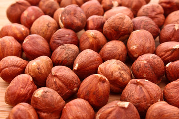 Hazelnuts background