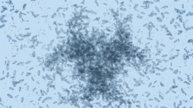 Microbes form Biohazard symbol