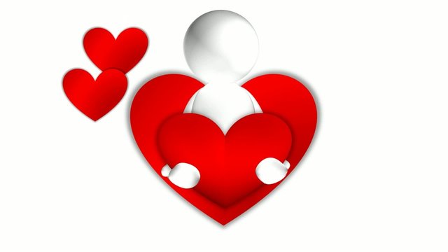 red hearts - LOVE YOU