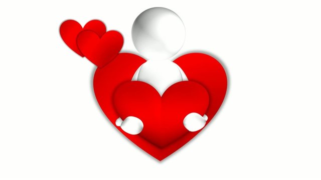 Love - small dancing hearts