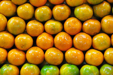 The fresh orange fruit