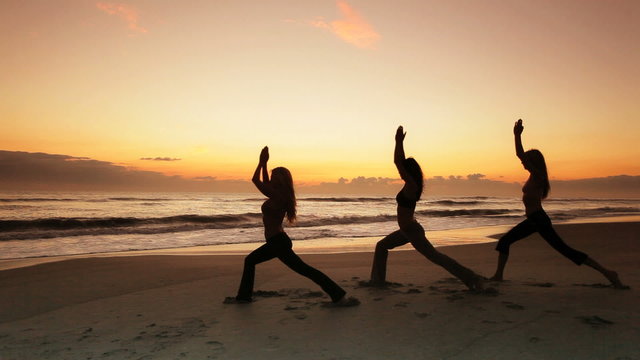 Yoga Girls at Sunrise
