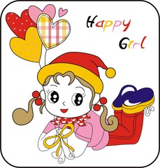 Fototapeta premium cute girl