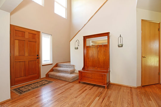 Hallway with syaircase and beautiful wood
