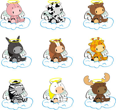 Animal Angel Cartoon Set Pack