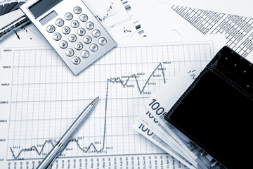 Obraz premium financial charts and graphs
