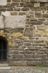 Fototapeta na wymiar medieval brick wall