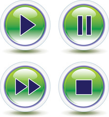 Play icon set