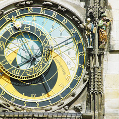 Fototapeta na wymiar detail of Horloge, Old Town Hall, Prague, Czech Republic