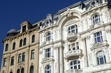 Fototapeta na wymiar Vienna Austria Old city houses