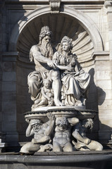 Fototapeta na wymiar Vienna Austria Old statue