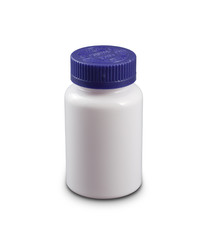 White medicine bottle closed