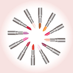 Set of color lipsticks