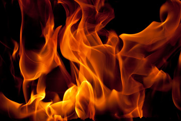 Isolated flames on black