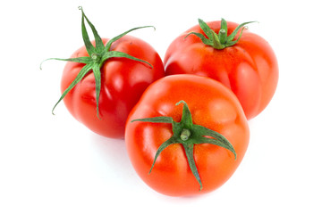 Fresh juicy tomato isolated on white