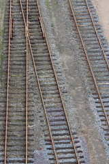 Obraz premium Eisenbahngleise und Weiche