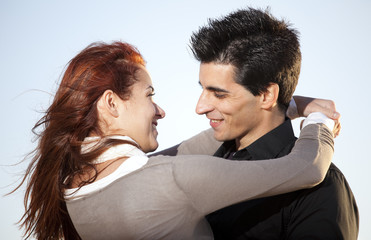 Love and affection between a young couple