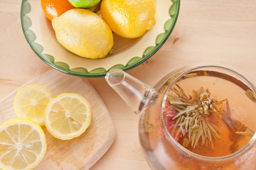 flowering tea and citrus