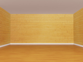 empty mosaic room interior