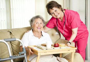 Obraz premium Lunch at the Nursing Home