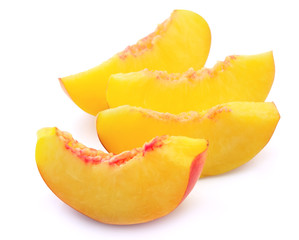 Fototapeta na wymiar Peach slices
