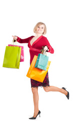 Beautiful woman with shopping bags