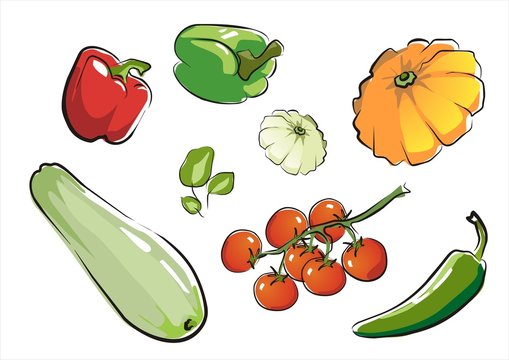 set of vegetables icon part 4
