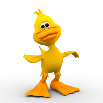 duck cartoon stand up