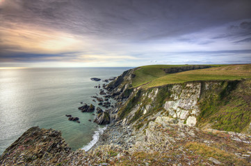 Naklejka premium The coast near Bigbury